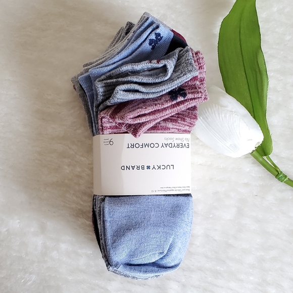 9 Pairs Lucky Brand No Show Socks - Picture 7 of 7